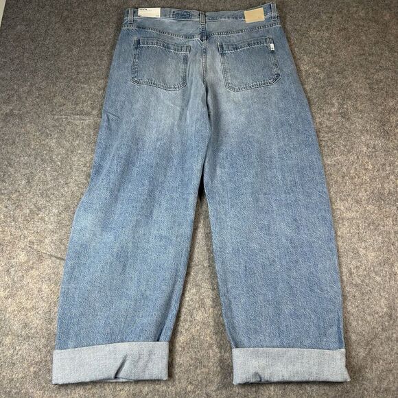 Adriano Goldschmied Jeans Womens 32 Mercer Cuffed High Rise Barrel Wide Leg - Picture 11 of 13